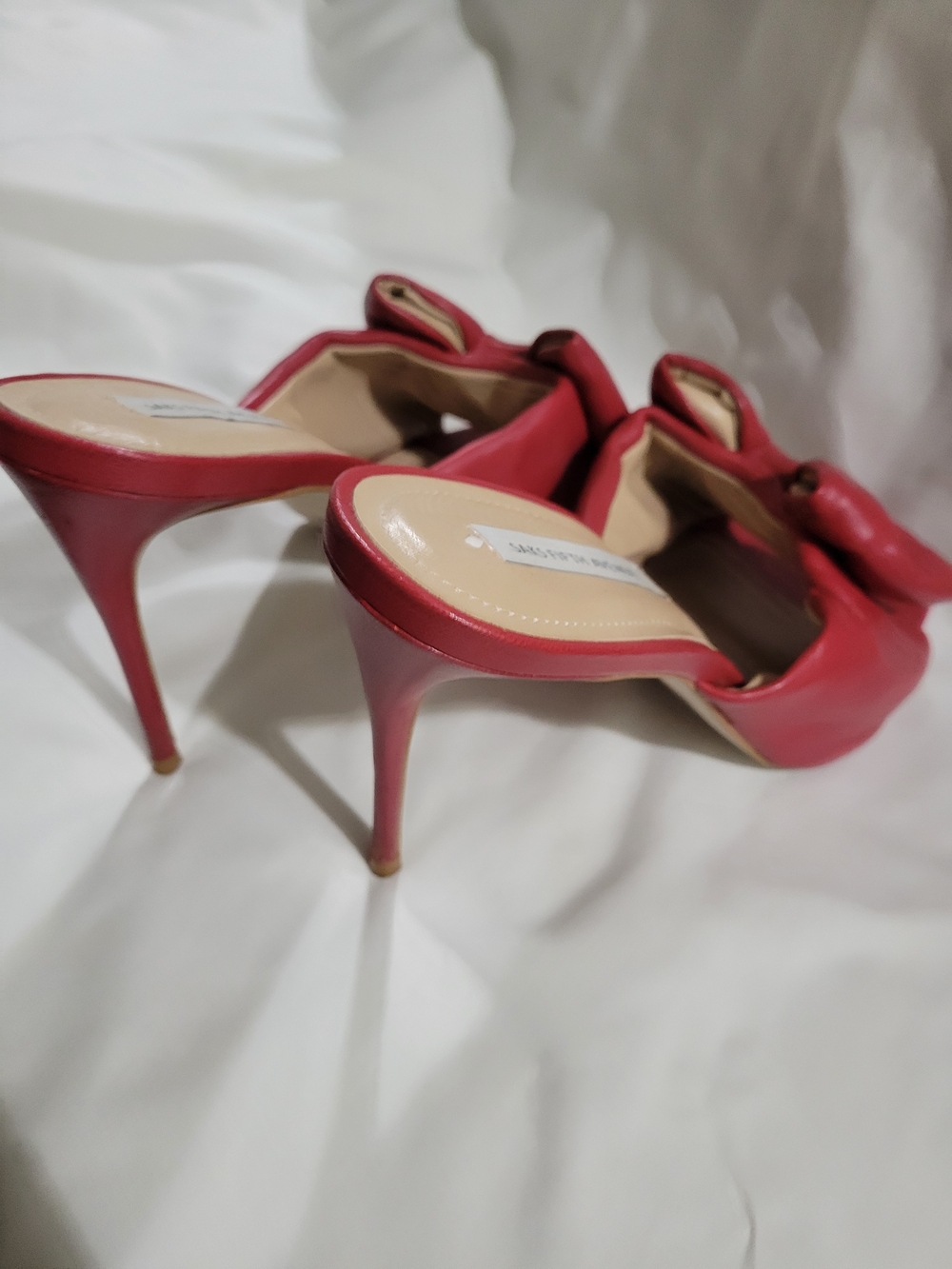 Saks Fifth Avenue Red Bow Slide Mules - Picture 3 of 5
